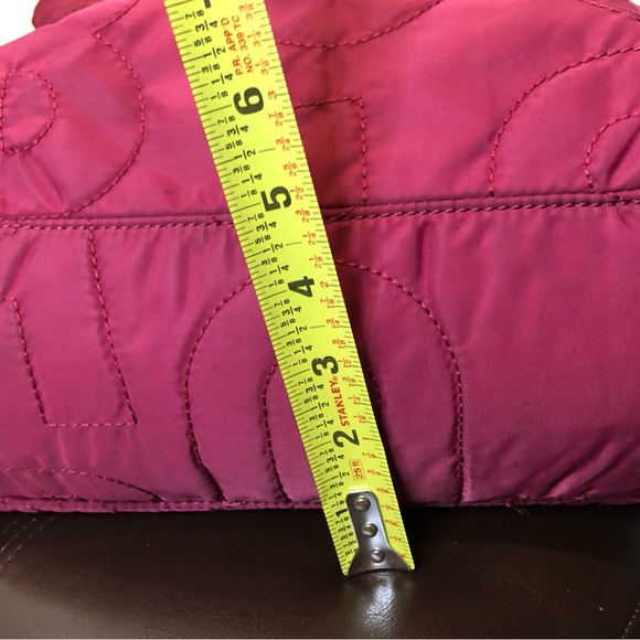 MARC JACOBS LARGE Workwear Hot Pink Quilted Tote Bag with Embroidered Logo - Picture 10 of 11